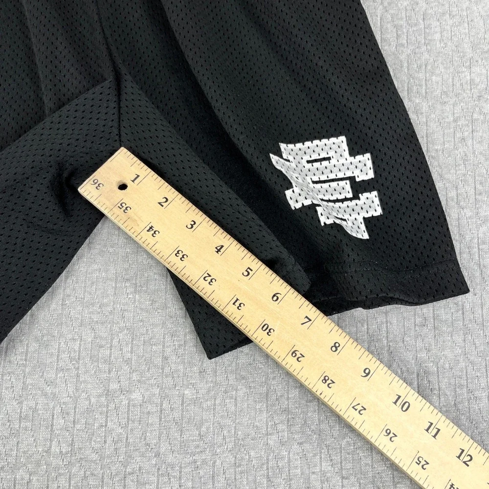 Eric Emanuel Mesh Shorts Mens Large Black EE Logo Basic Basketball Streetwear